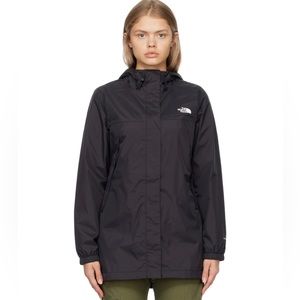 The North Face HyVent Black Full Zip Hooded Windbreaker Rain Jacket Womens M.